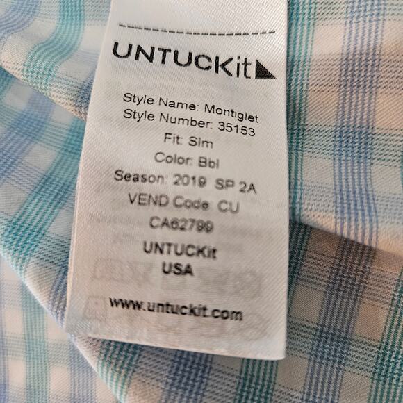 Men's Untuckit Longsleeeve Casual Shirt XL Slim Fit - Picture 4 of 7